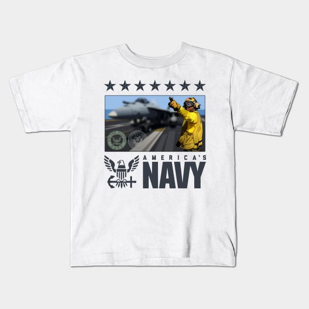 Portaaviones Kids T-Shirt by Akira31